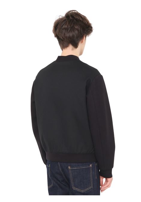 Black wool bomber jacket for children DSQUARED2 | D2J475U/DELNERO