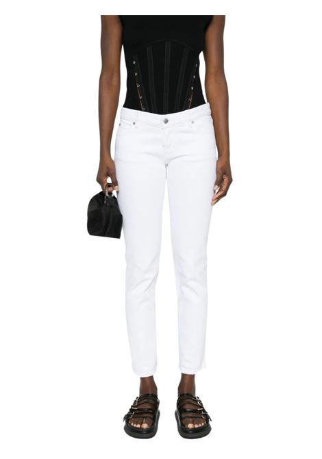 Jeans bambina bianco in cotone DSQUARED2 | D2P101F/DELBIANCO
