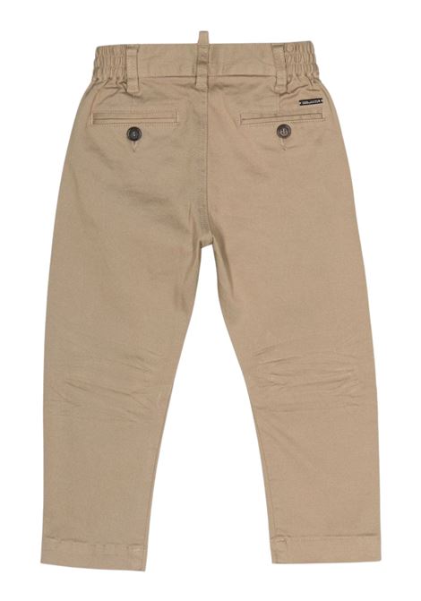 Sand-colored cotton trousers for newborns DSQUARED2 | D2P660B/DELSABBIA