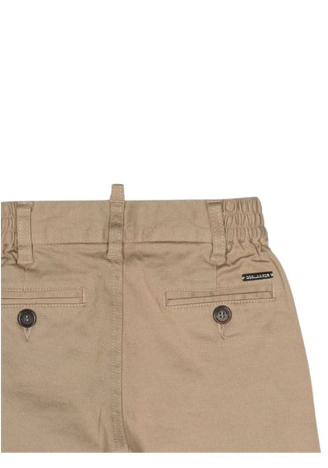 Sand-colored cotton trousers for newborns DSQUARED2 | D2P660B/DELSABBIA