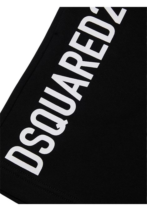 Bermuda bambino nero in cotone DSQUARED2 | D2P727U/DELNERO
