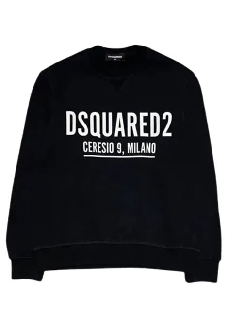 Felpa bambino nera in cotone DSQUARED2 | D2S607U/FINERO