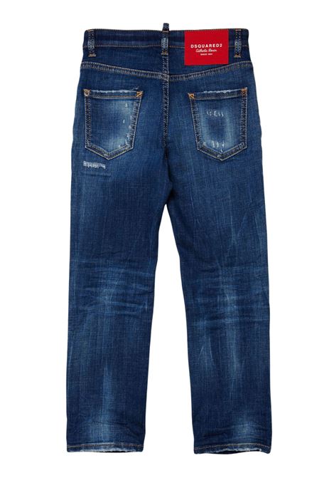 Blue cotton jeans for children DSQUARED2 | DQ2252/DELDENIM