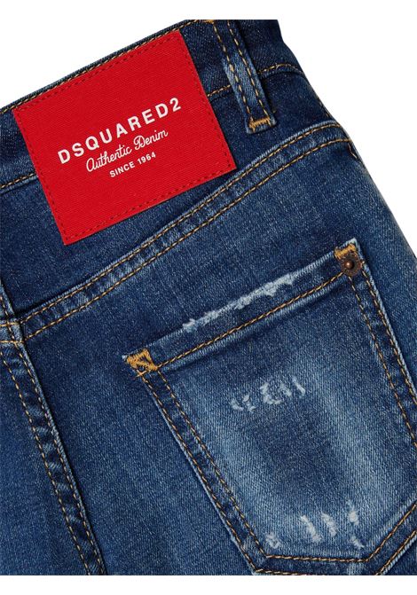 Blue cotton jeans for children DSQUARED2 | DQ2252/DELDENIM