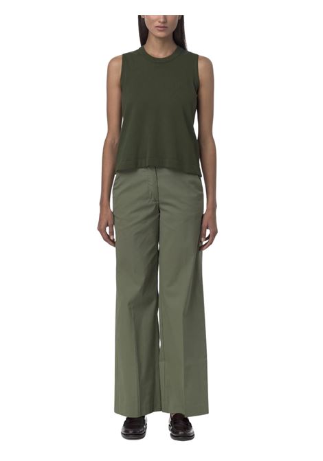Pantalone bambina verde in cotone K-way | K61367W/MOVERDE