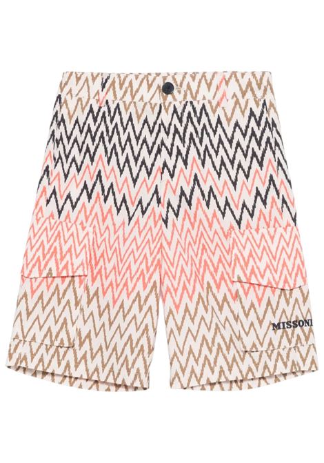 Multicolored cotton Bermuda shorts for children MISSONI | MW6P69/MAMULTICOLOR
