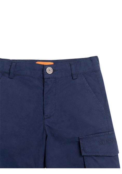 Blue cotton Bermuda shorts for children MISSONI | MW6Q79/MABLU