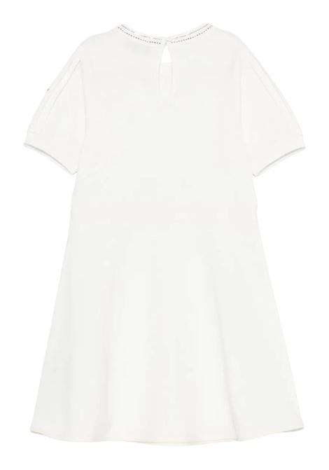 Abito bambina bianco in cotone Moncler | 8I00008/CEBIANCO
