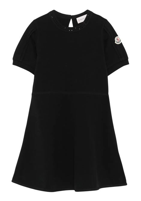 Black cotton dress for girls Moncler | 8I00008/CENERO