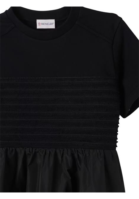 Black cotton dress for girls Moncler | 8I00013/CENERO