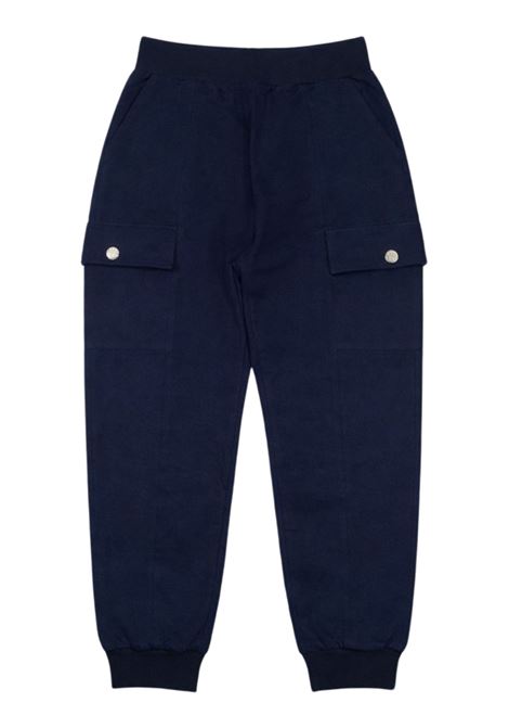 Pantalone bambina blu in cotone Monnalisa | 17E4025030/ANBLU
