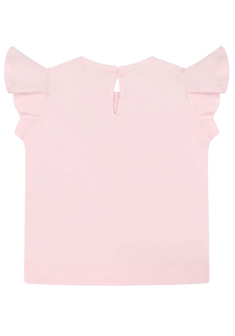 Pink cotton baby T-shirt Monnalisa | 31E6135202/ANROSA