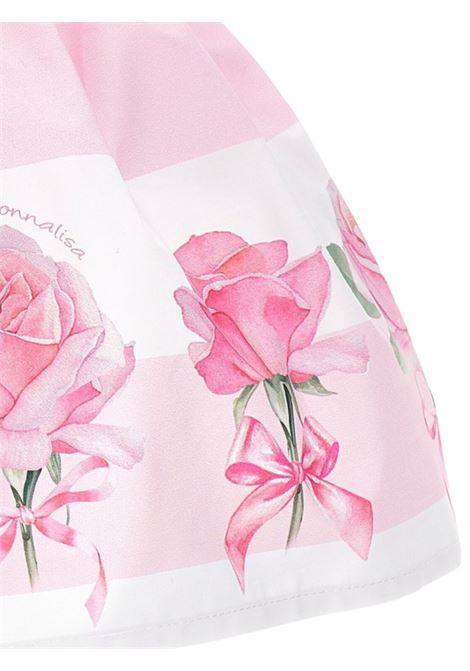 Pink cotton baby skirt Monnalisa | 31E7005653/ANROSA