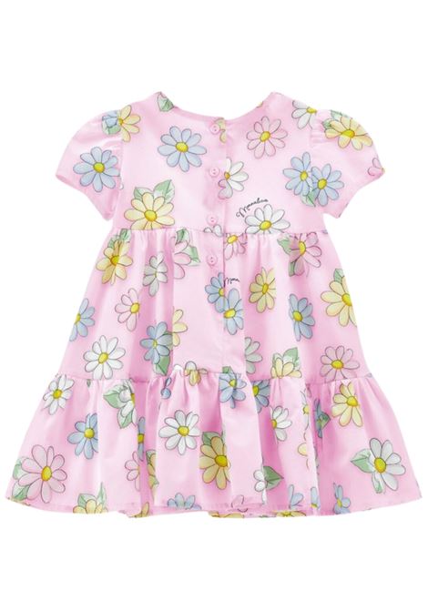Abito neonata rosa in cotone Monnalisa | 31E9115663/ANROSA