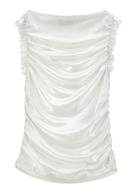 Silver T-shirt for girls Monnalisa | 41E6005214/ANARGENTO