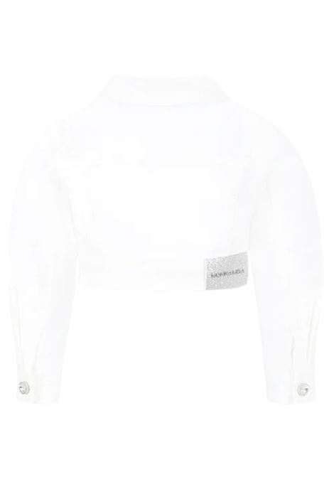 Giubbino bambina bianco in cotone Monnalisa | 79E1015021/ANBIANCO