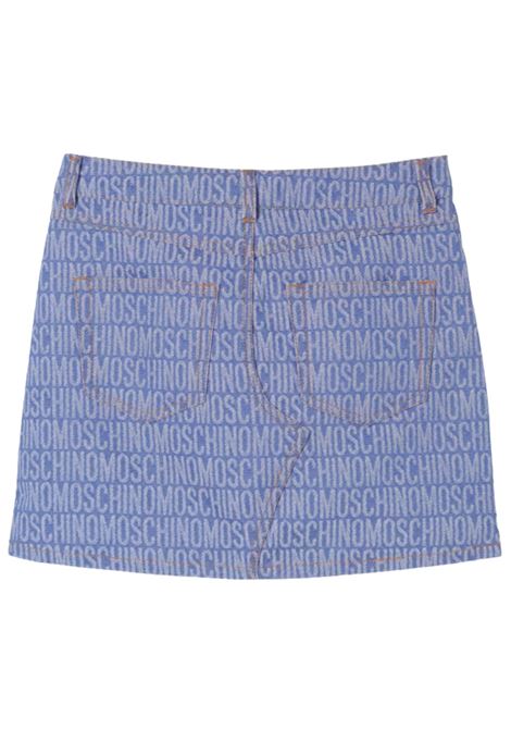 Gonna bambina in cotone denim Moschino | HDJ03M/CEDENIM
