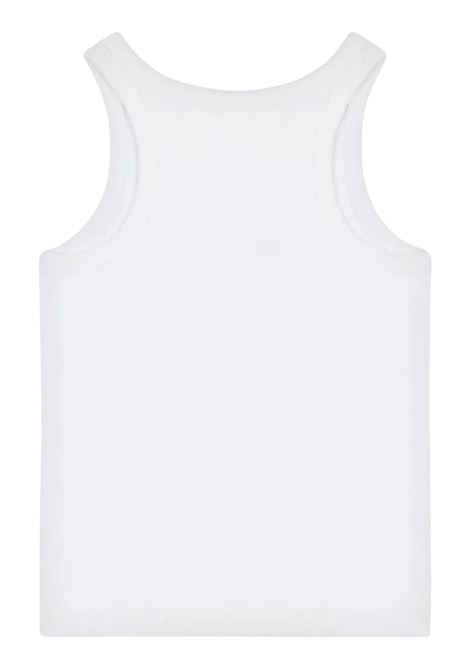 Canotta bambina bianca in cotone Moschino | HDM06M/CEBIANCO