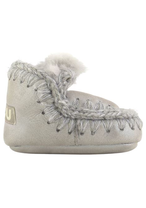 Scarpe Eskimo neonata argento in camoscio Mou | MU.FI101000C/DELMGSIL