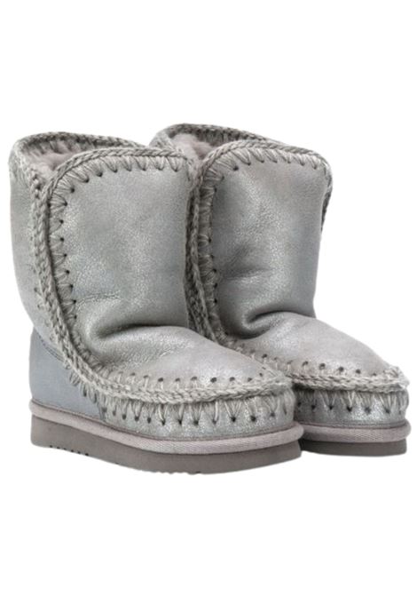 Scarpe Eskimo bambina argento in camoscio Mou | MU.FK101000C/DELMGSIL