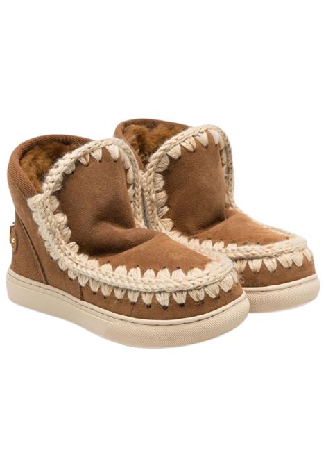 Scarpe Eskimo bambina cammello in camoscio Mou | MU.FK111015A/DELCOG