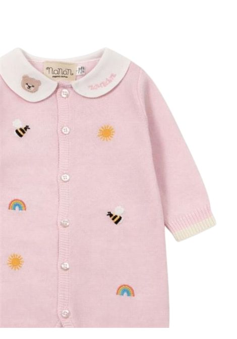Pink cotton baby romper NANAN | E25002ROSA