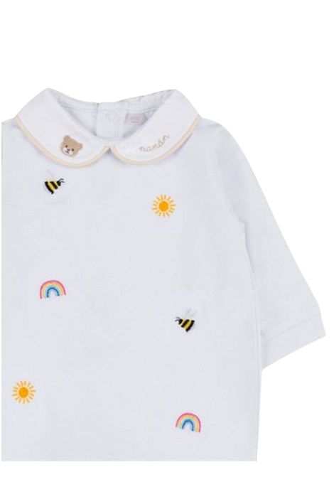Tutina neonata bianca in cotone NANAN | E25008BIANCO
