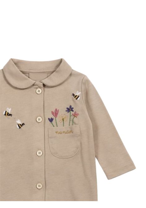 Tutina neonata beige in cotone NANAN | E25400BEIGE