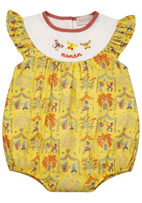 Pagliaccetto neonata giallo in cotone NANAN | E25483GIALLO