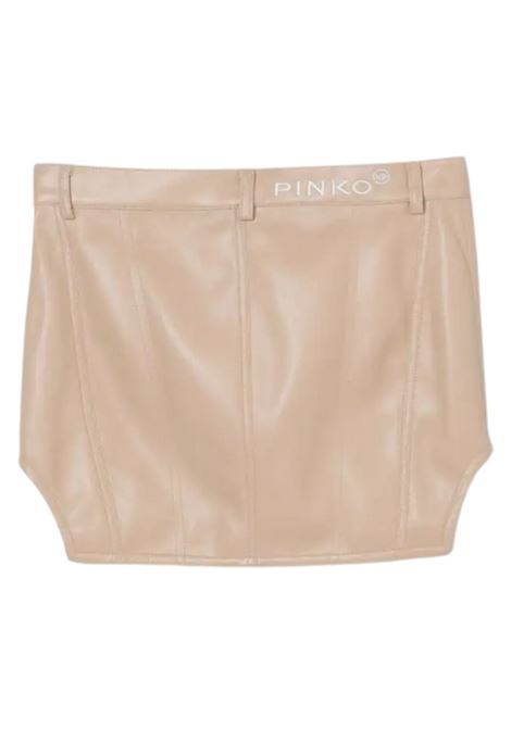 Gonna bambina beige in pelle Pinko | KFGO0020PE/SUBEIGE