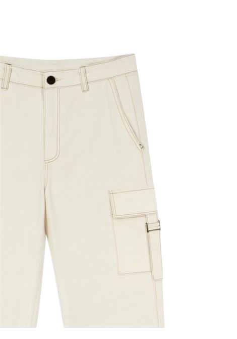Pantalone bambina in lino e viscosa Please | PH08300G73/MABIANCO