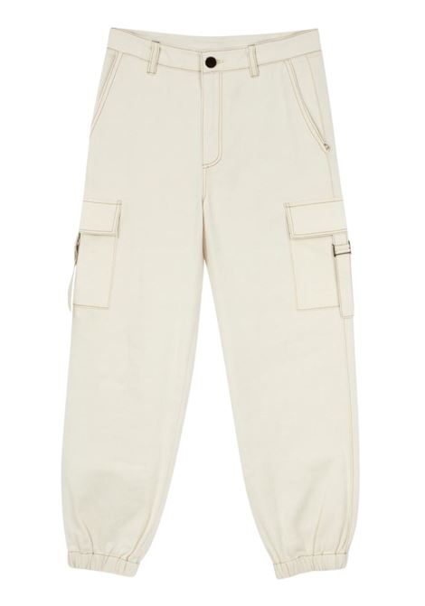 Pantalone bambina in lino e viscosa Please | PH08300G73/MABIANCO