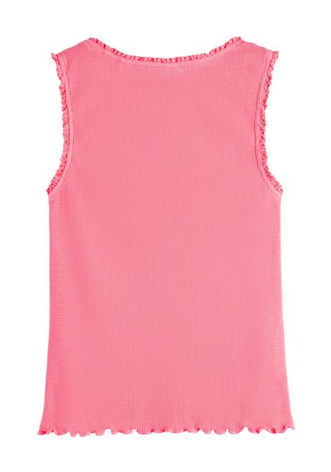Pink cotton tank top for girls Scotch&Soda | 175856/SUROSA