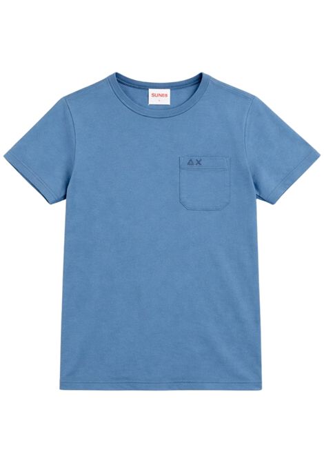 Children's air force blue cotton T-shirt SUN68 | 36301AVIO