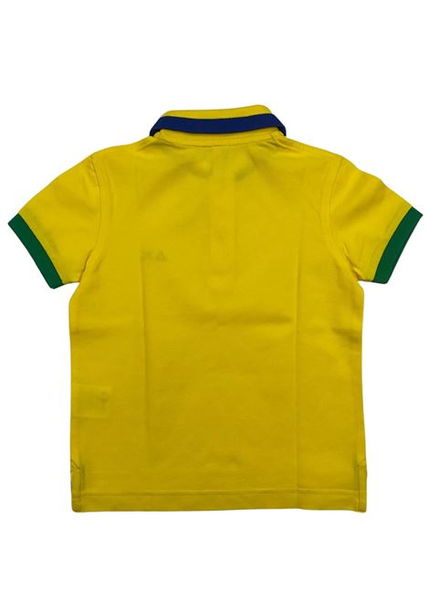 Yellow cotton polo shirt for children SUN68 | A33312/SUGIALLO