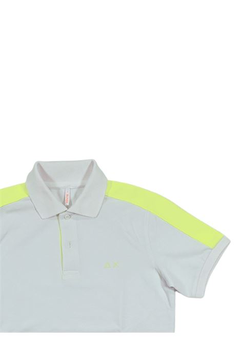 White cotton polo shirt for children SUN68 | A34325/SUBIANCO