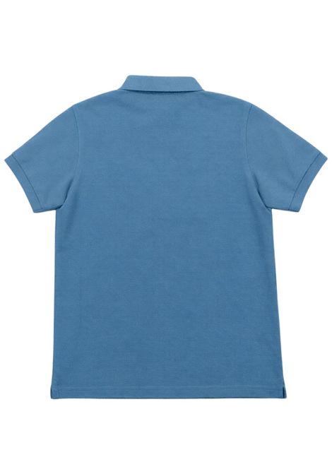 Children's air force blue cotton polo shirt SUN68 | A36301AVIO