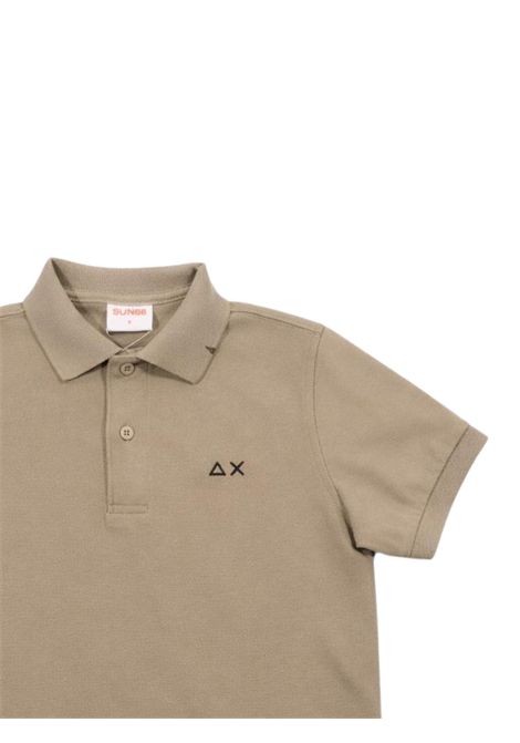 Polo bambino beige in cotone SUN68 | A36301BEIGE