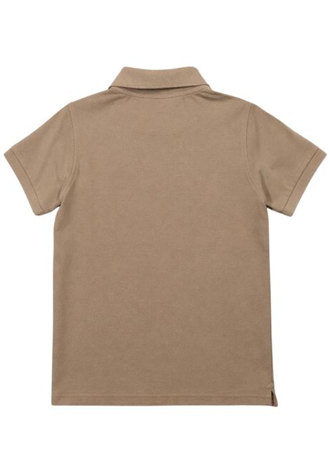 Beige cotton polo shirt for children SUN68 | A36303BEIGE