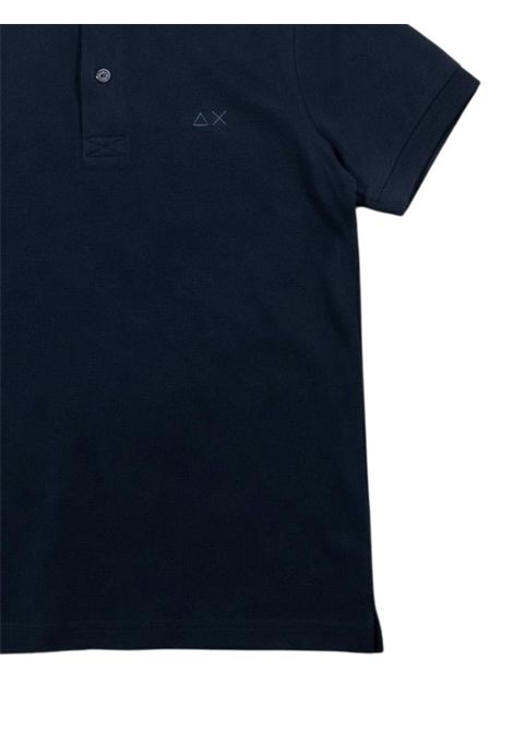 Blue cotton polo shirt for children SUN68 | A36303BLU