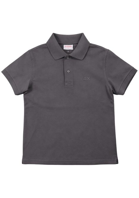 Children's grey cotton polo shirt SUN68 | A36303GRIGIO