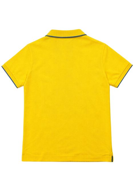 Yellow cotton polo shirt for children SUN68 | A36311GIALLO