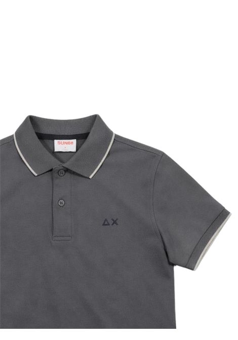 Children's grey cotton polo shirt SUN68 | A36311GRIGIO