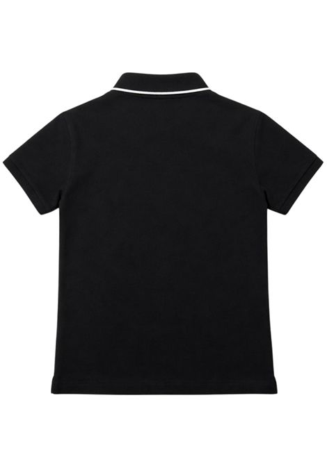 Black cotton polo shirt for children SUN68 | A36311NERO