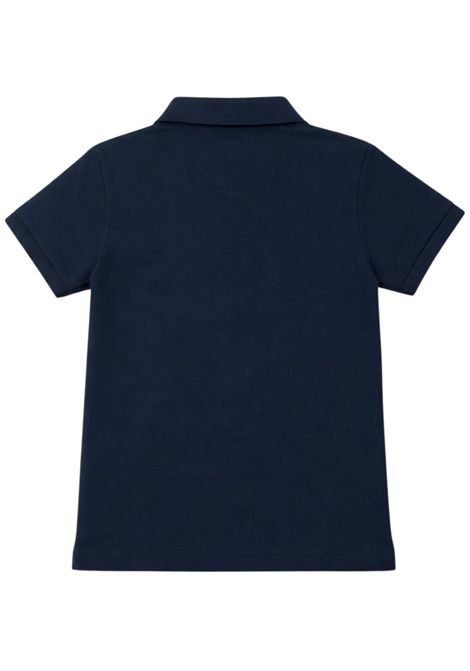 Blue cotton polo shirt for children SUN68 | A36313BLU