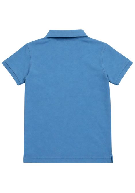 Children's air force blue cotton polo shirt SUN68 | A36315AVIO