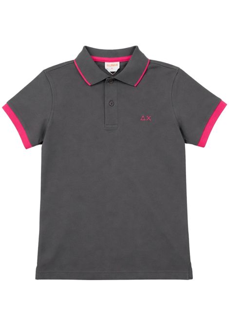 Children's grey cotton polo shirt SUN68 | A36320GRIGIO