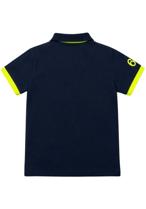 Blue cotton polo shirt for children SUN68 | A36321BLU