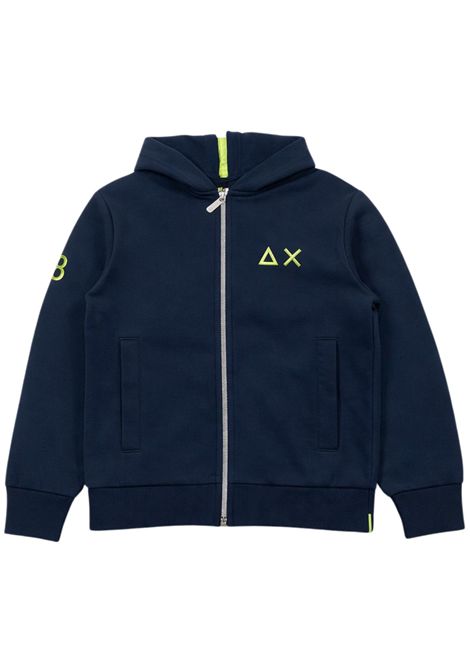 Blue cotton sweatshirt for children SUN68 | F36316BLU