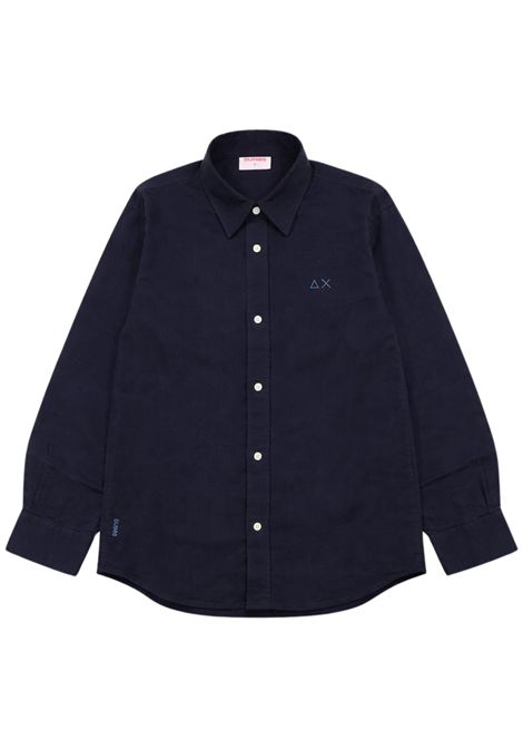 Children's cotton and linen shirt SUN68 | S36306BLU